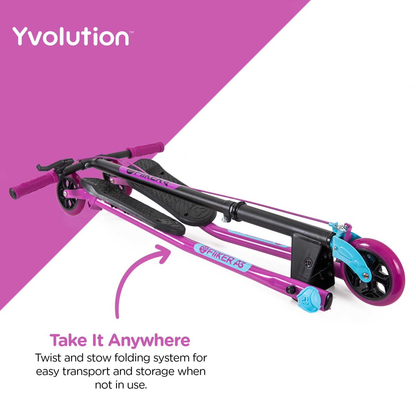 yvolution kids fliker scooter a3 drift scooter|primemart.nz/