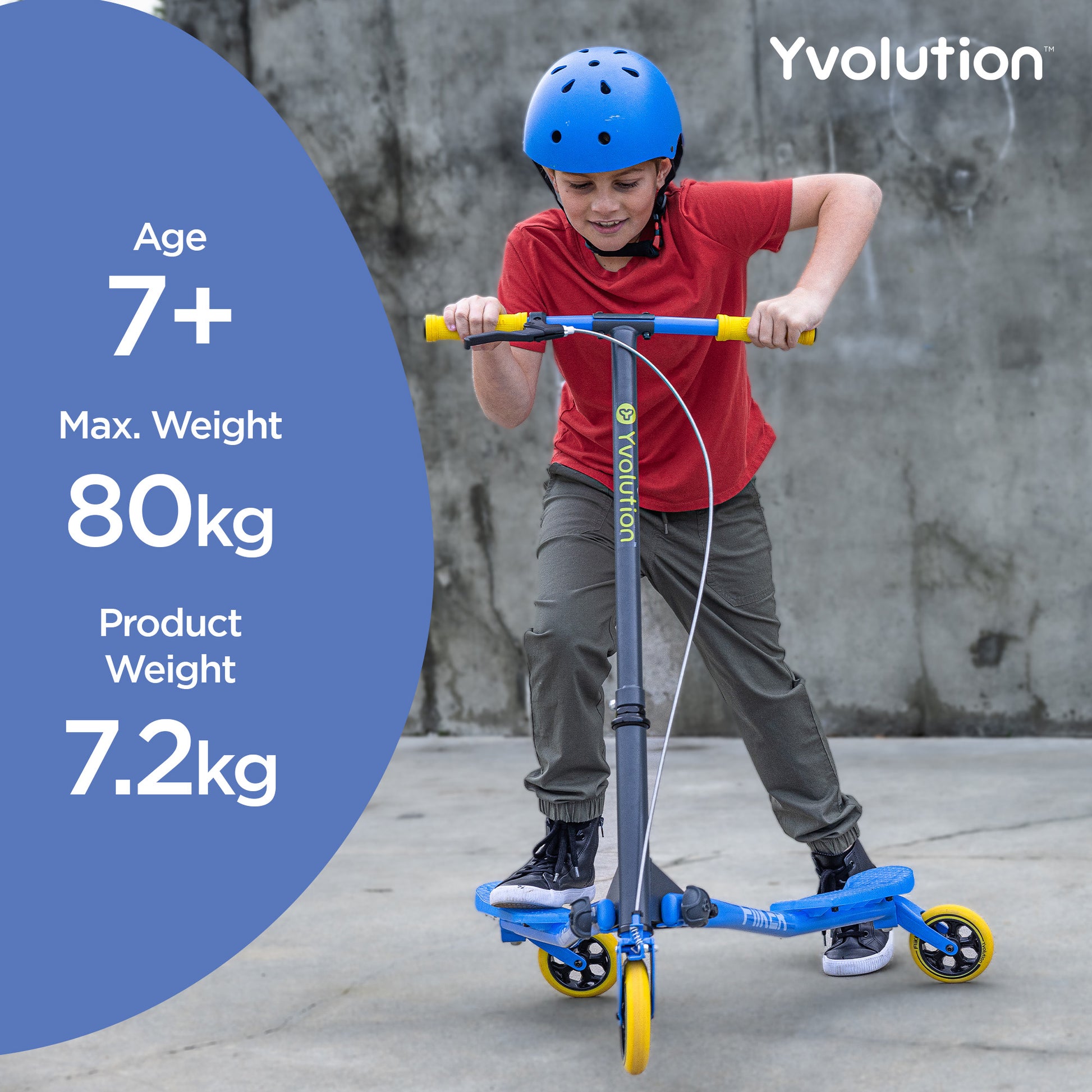 yvolution kids fliker scooter a3 drift scooter|primemart.nz/