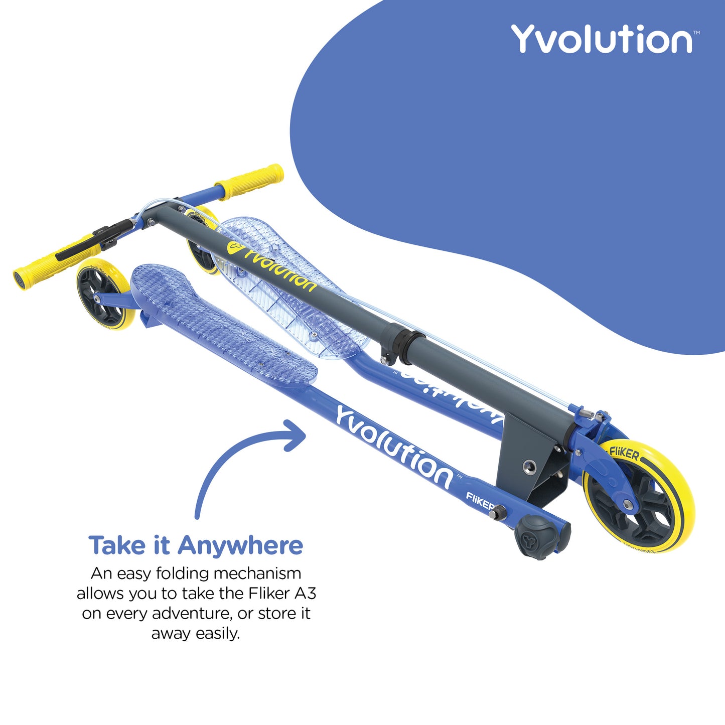 yvolution kids fliker scooter a3 drift scooter|primemart.nz/